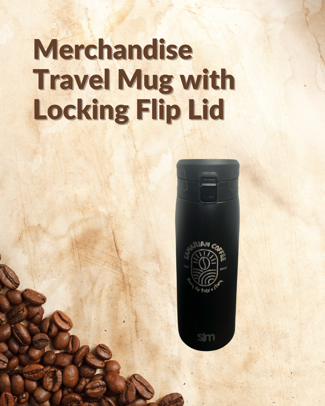 Travel Mug with Locking Flip Lid