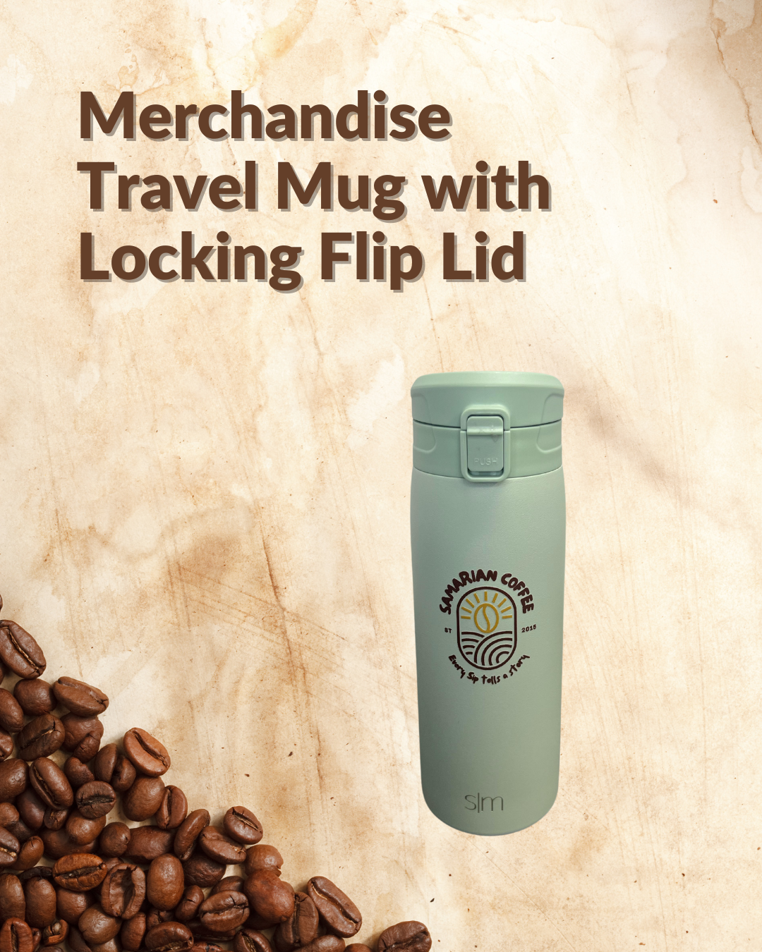 Travel Mug with Locking Flip Lid